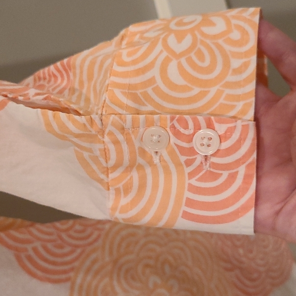 Express Design Studio Shirt / Size XS / Orange Mandala Print - Picture 6 of 10